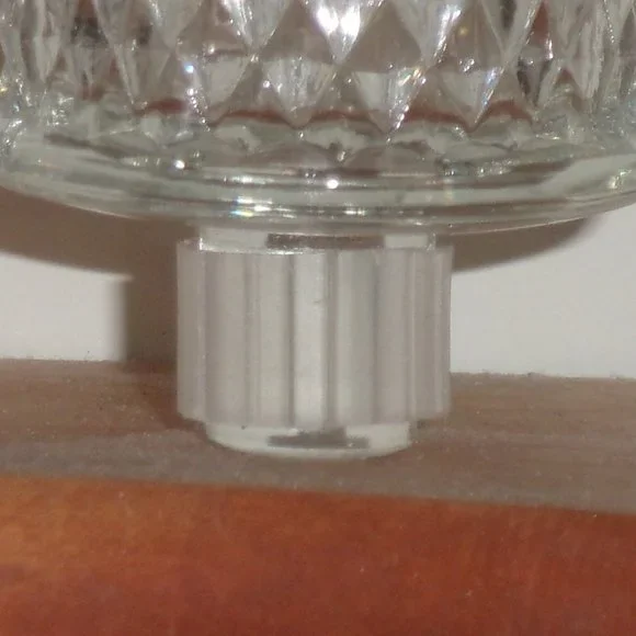 Vintage Clear Crystal Ribbed Glass Votive Tea Candle Holder Insert - Picture 4 of 8